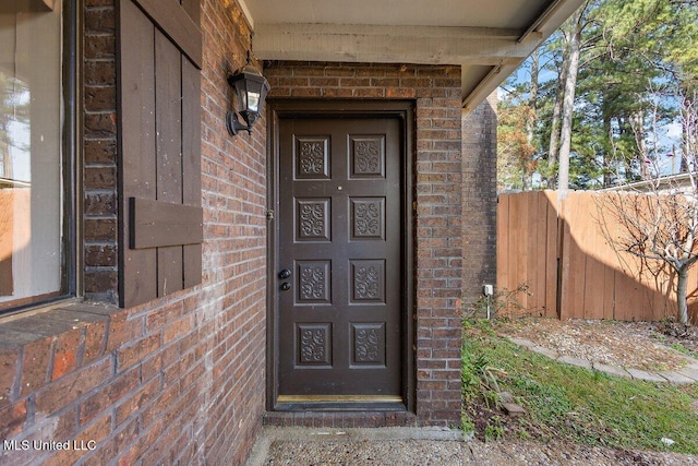 view of doorway to property