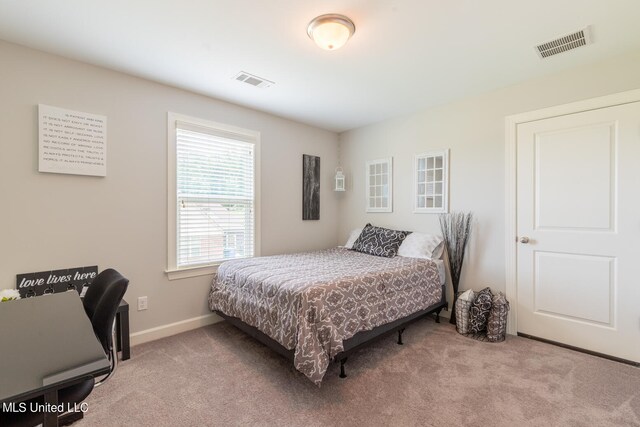 view of carpeted bedroom