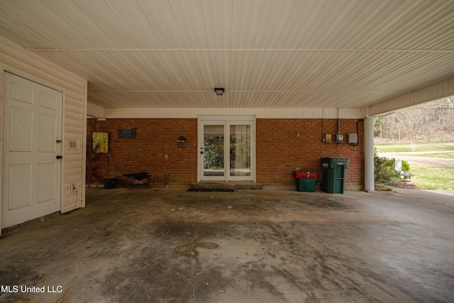 view of patio / terrace with a carport