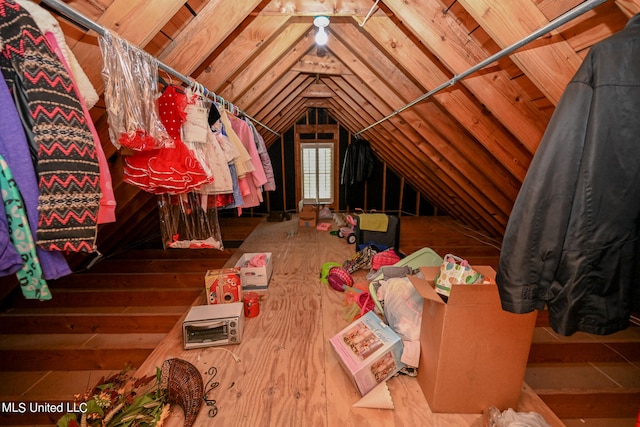 view of attic