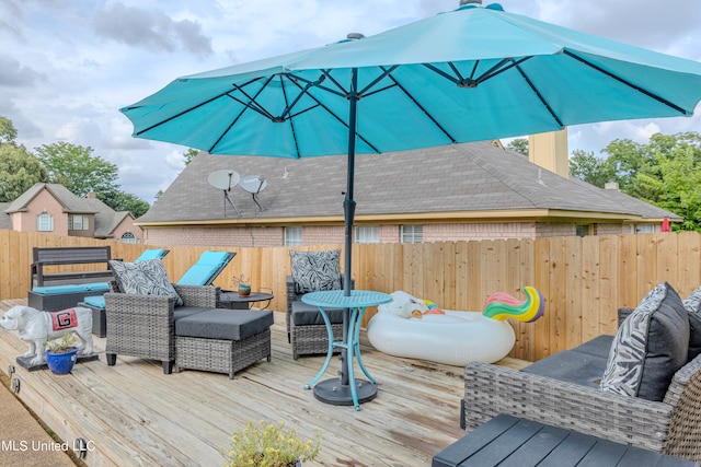 view of wooden deck