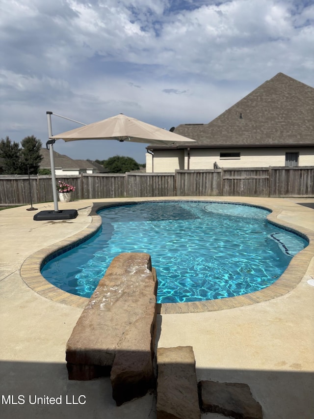 103 Sweetbriar Cir, Canton, MS 39046 - view of pool featuring a fenced backyard and a patio
