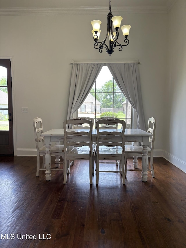 103 Sweetbriar Cir, Canton, MS 39046 - dining space with a chandelier, healthy amount of natural light, baseboards, and ornamental molding