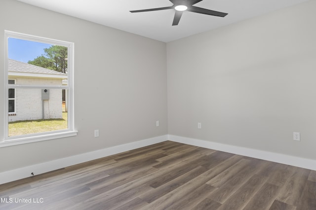 1457 Rue De Courmont, Gautier, MS 39553 - unfurnished room with a ceiling fan and wood finished floors
