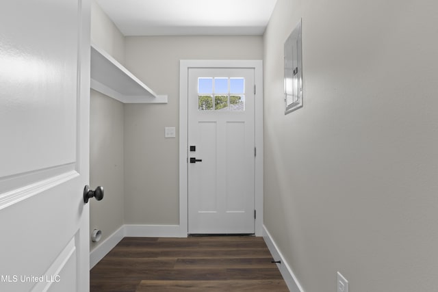 1457 Rue De Courmont, Gautier, MS 39553 - entryway featuring dark wood finished floors and electric panel