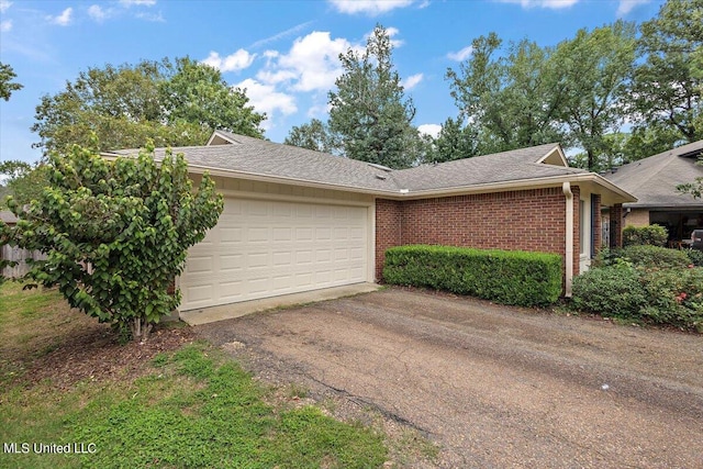 view of property exterior featuring a garage