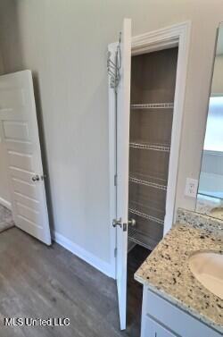 interior space featuring a sink