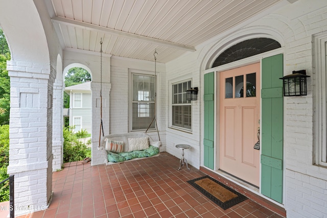 2418 24th Ave, Meridian, MS 39301 - entrance to property featuring a porch and brick siding