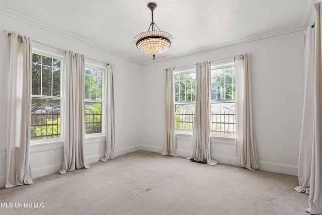 2418 24th Ave, Meridian, MS 39301 - carpeted spare room featuring plenty of natural light, baseboards, and crown molding
