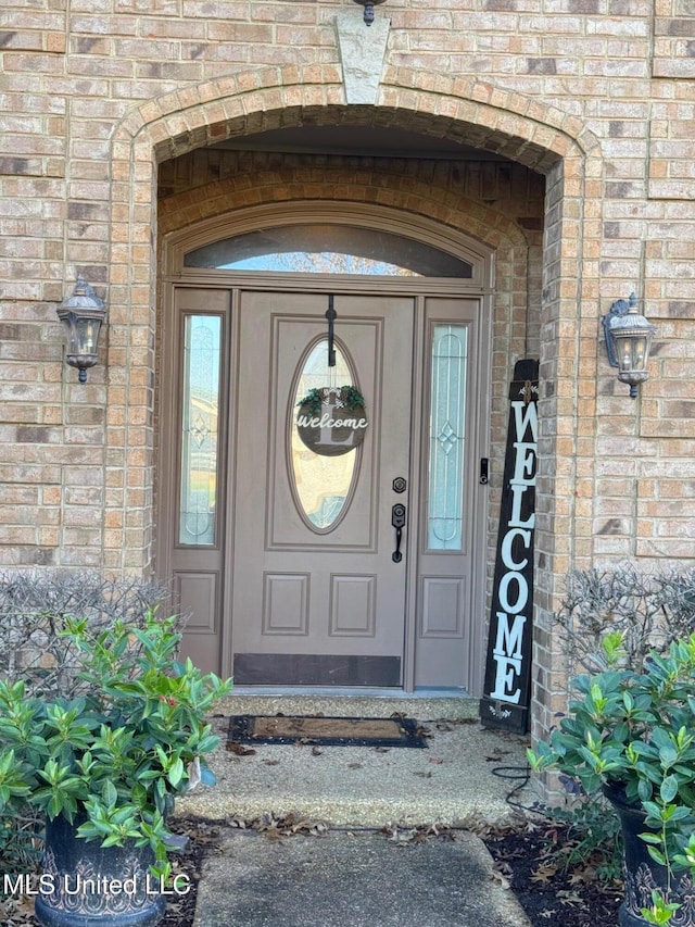 view of doorway to property