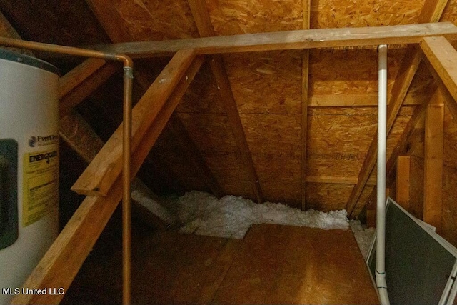 view of attic