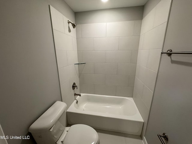 full bath featuring shower / bathing tub combination and toilet