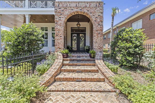 1511 18th Ave, Gulfport, MS 39501 - doorway to property featuring french doors and brick siding