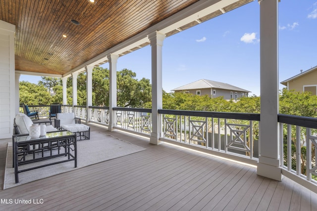 1511 18th Ave, Gulfport, MS 39501 - wooden deck featuring an outdoor living space