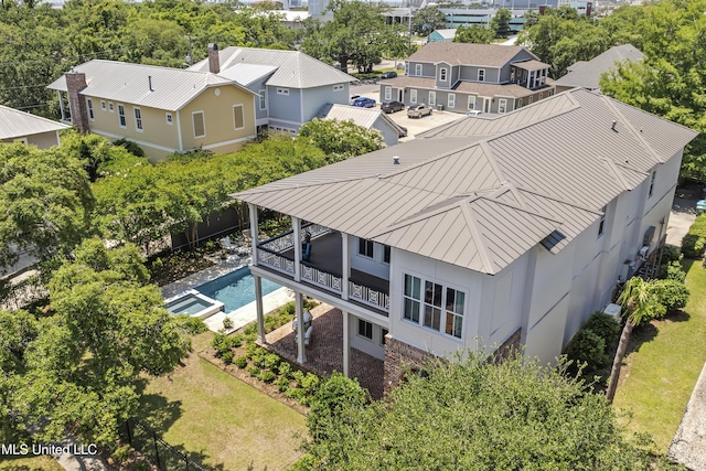 1511 18th Ave, Gulfport, MS 39501 - view from above of property with a pool area
