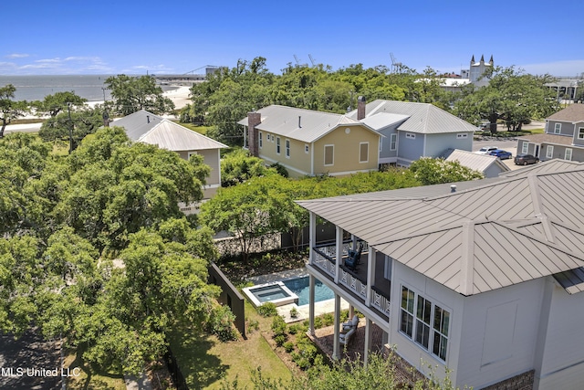 1511 18th Ave, Gulfport, MS 39501 - drone / aerial view of a pool area