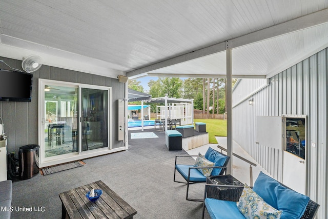 view of patio / terrace with an outdoor living space