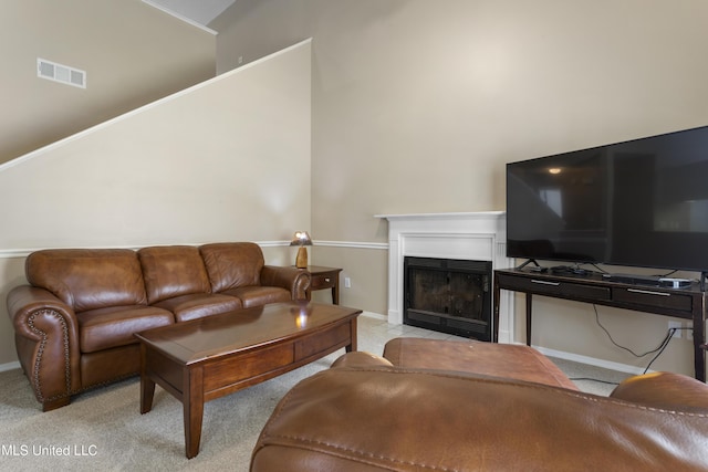 2383 Trafalgar Dr, Biloxi, MS 39531 - living room featuring a fireplace and carpet flooring