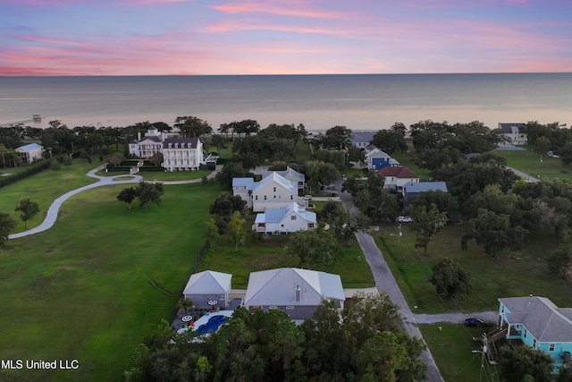 14 Sherman Ave, Pass Christian, MS 39571 - aerial view at dusk with a water view
