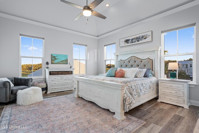 14 Sherman Ave, Pass Christian, MS 39571 - bedroom featuring baseboards, recessed lighting, crown molding, and wood finished floors