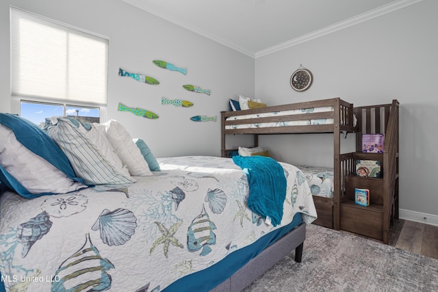 14 Sherman Ave, Pass Christian, MS 39571 - bedroom with crown molding, wood finished floors, and baseboards