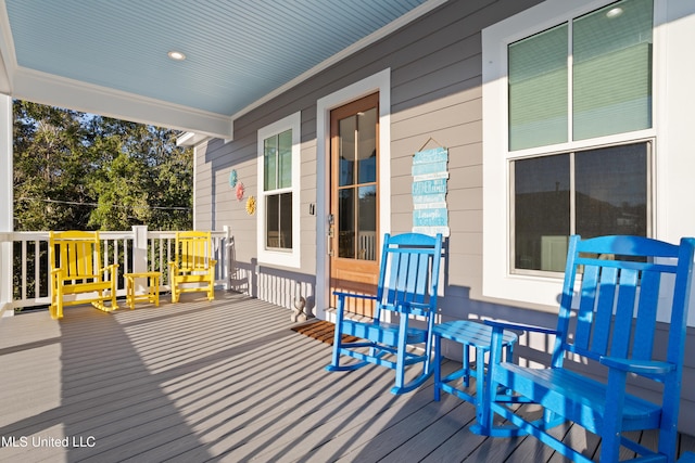 14 Sherman Ave, Pass Christian, MS 39571 - wooden terrace with a porch