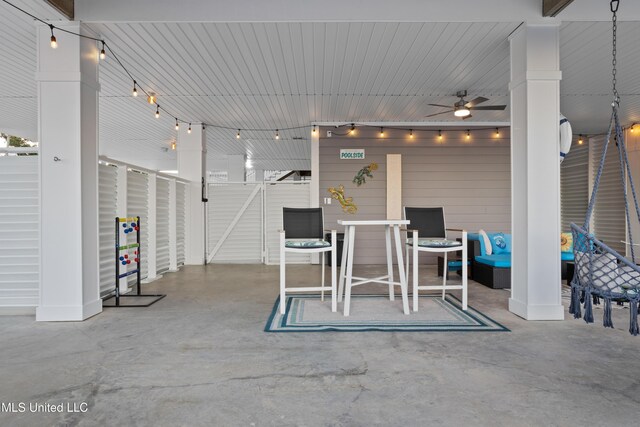 14 Sherman Ave, Pass Christian, MS 39571 - view of patio featuring a ceiling fan and an outdoor living space