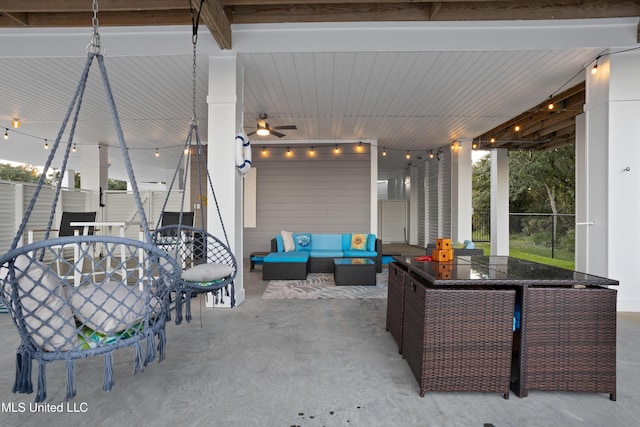 14 Sherman Ave, Pass Christian, MS 39571 - view of patio / terrace featuring an outdoor living space and outdoor dining space