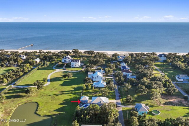 14 Sherman Ave, Pass Christian, MS 39571 - bird's eye view featuring a water view