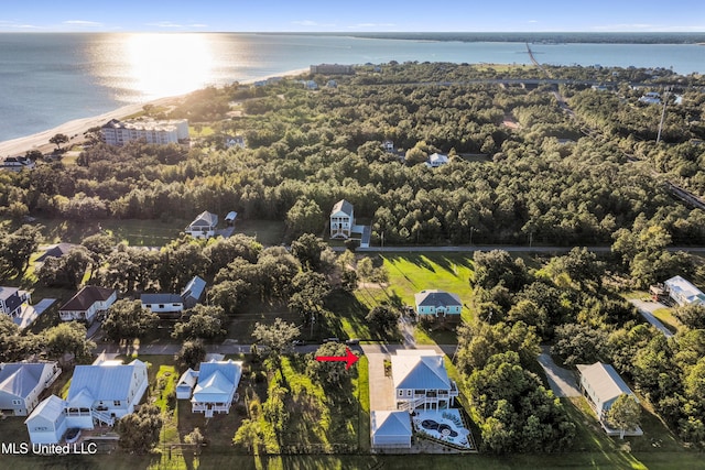 14 Sherman Ave, Pass Christian, MS 39571 - drone / aerial view with a water view and a residential view