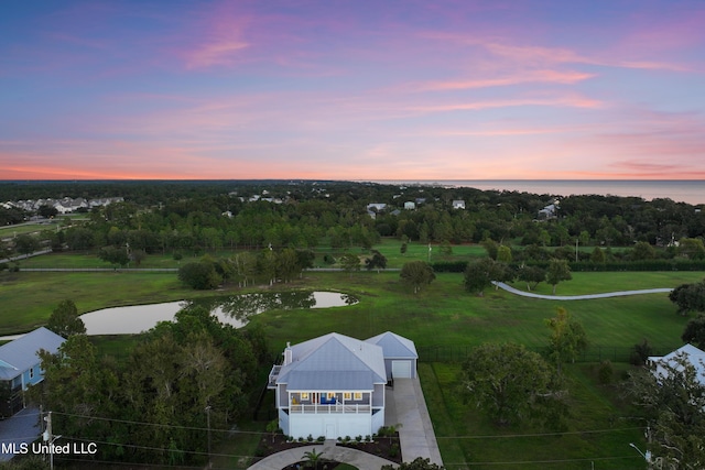 14 Sherman Ave, Pass Christian, MS 39571 - drone / aerial view with a water view