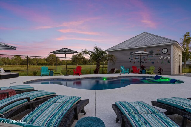 14 Sherman Ave, Pass Christian, MS 39571 - view of swimming pool featuring a patio area, a fenced in pool, and fence
