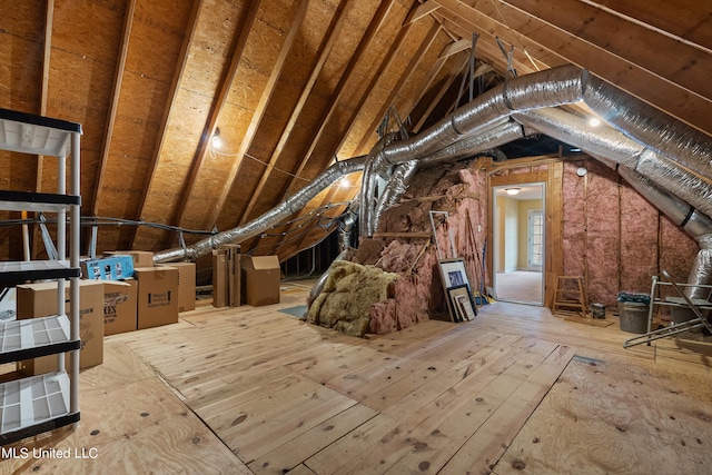 view of attic