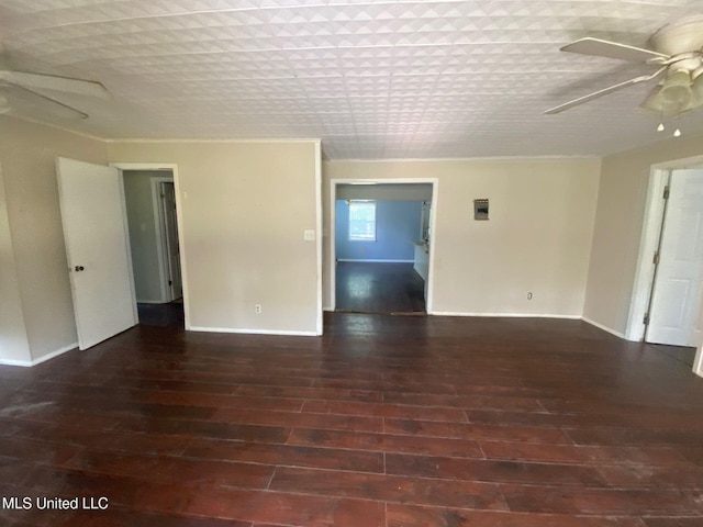 410 N Brooks St, Pelahatchie, MS 39145 - empty room featuring a ceiling fan and wood finished floors