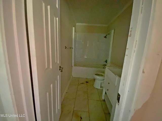 410 N Brooks St, Pelahatchie, MS 39145 - full bath with bathing tub / shower combination, vanity, and tile patterned floors