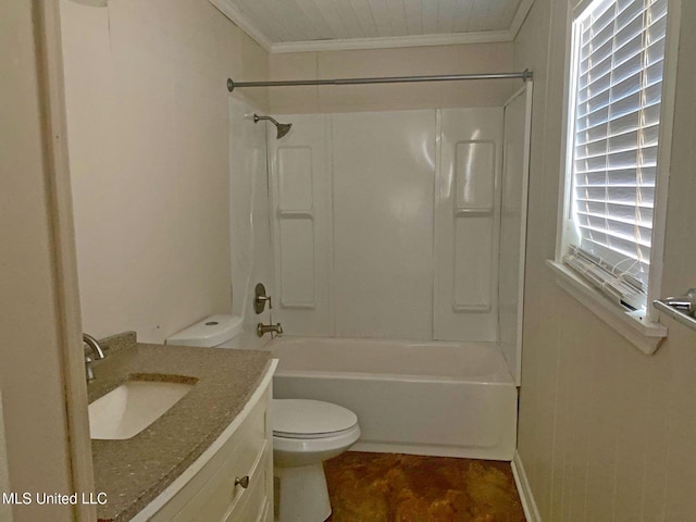 410 N Brooks St, Pelahatchie, MS 39145 - full bathroom featuring crown molding, bathing tub / shower combination, and vanity