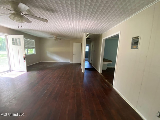 410 N Brooks St, Pelahatchie, MS 39145 - spare room with a ceiling fan and hardwood / wood-style flooring