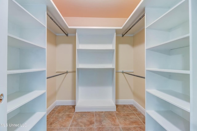 view of walk in closet