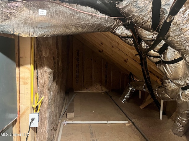 view of attic