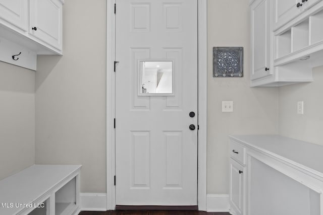 mudroom with baseboards