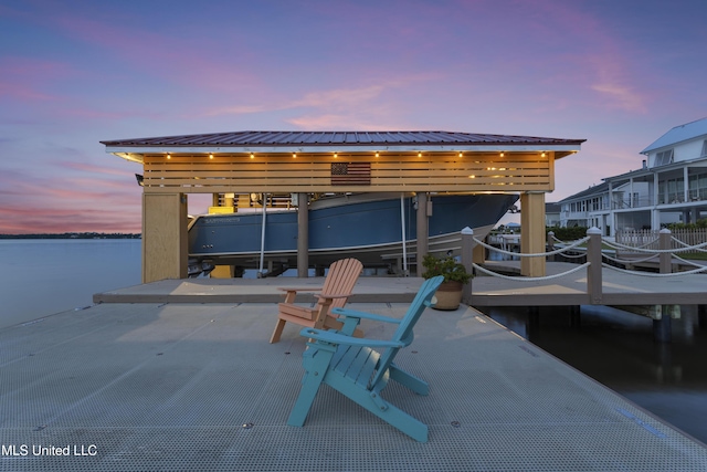 dock with a water view