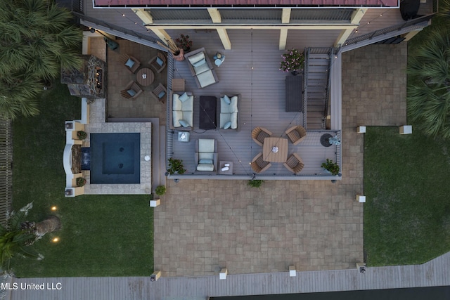 view from above of property