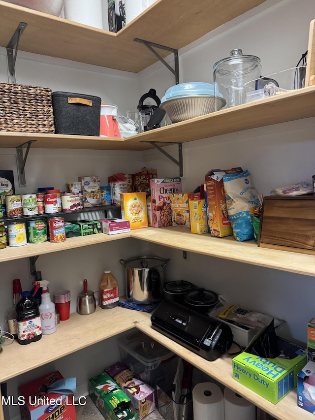 view of pantry