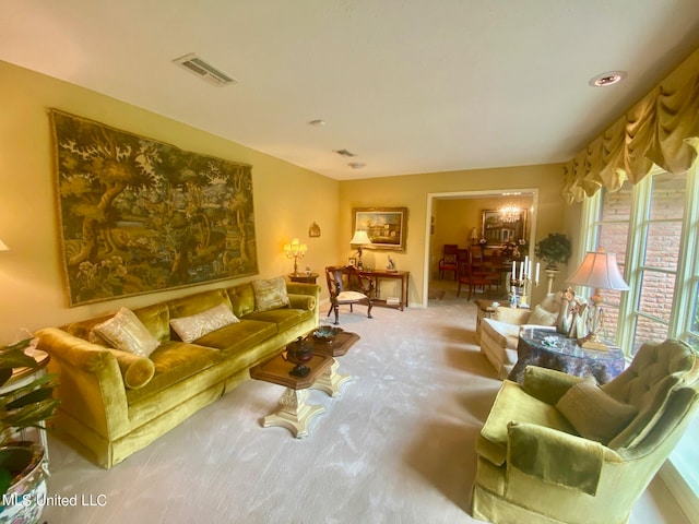 view of carpeted living room