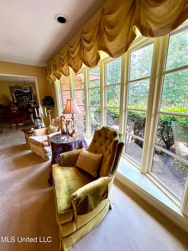 view of sunroom