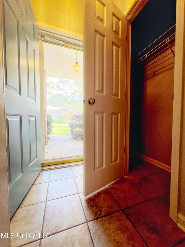 interior space featuring tile patterned floors