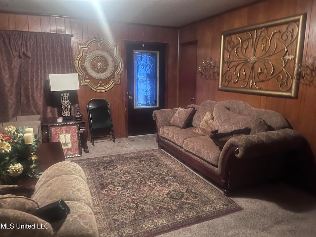 view of carpeted living room