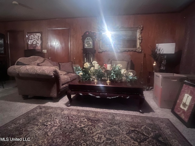 view of carpeted living room