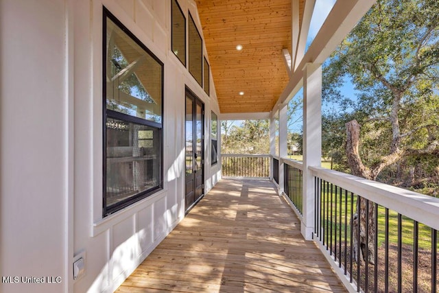 view of wooden deck