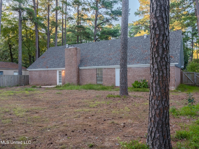 view of back of property